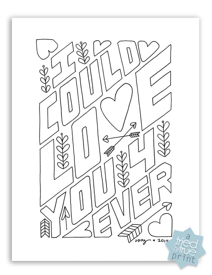 Coloring pages for love