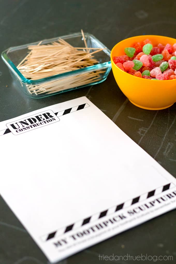 Throwing An Imagicademy Math Party - Toothpick Sculpture Printable