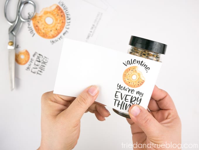 Everything Bagel Valentine's Day Gift - Wrap label