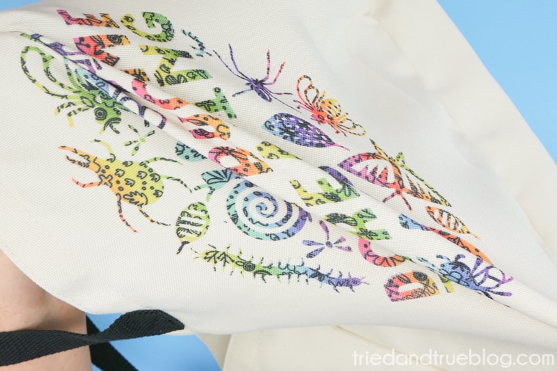 Stretching Infusible Ink tote