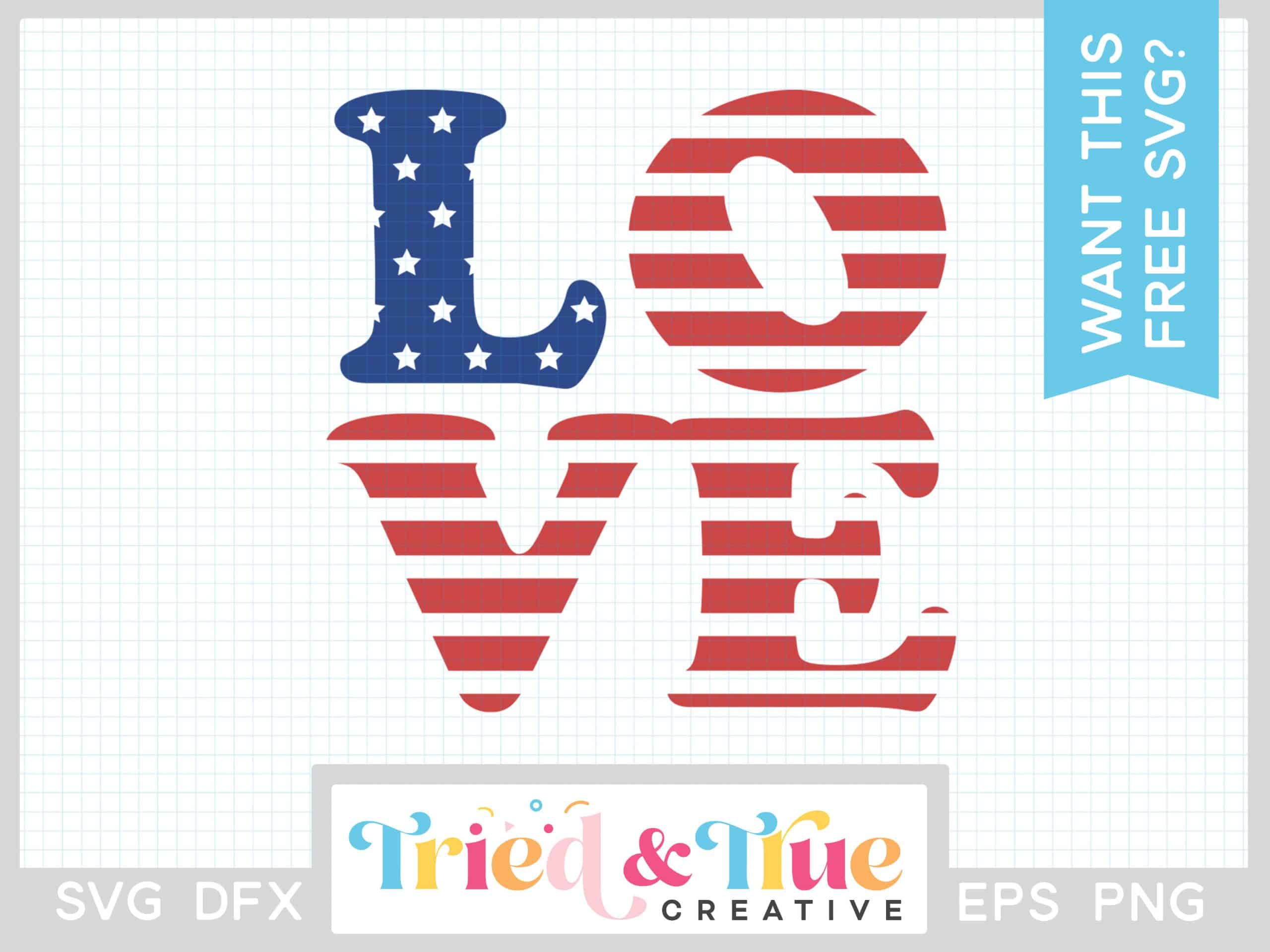 Free Free Love Svg 4Th Of July