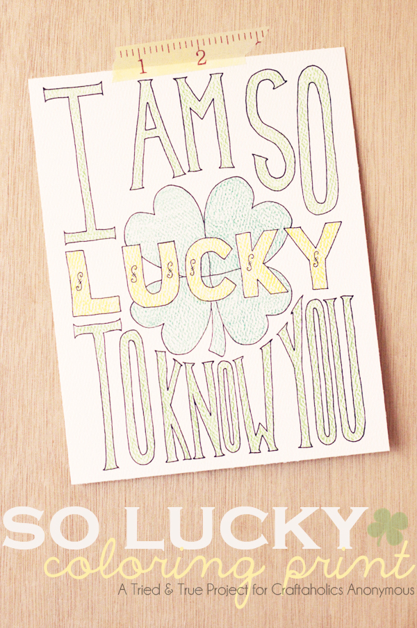 So Lucky - Tried & True Coloring Page
