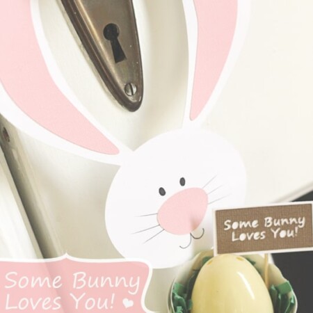 Perfect for little treats! : "Some Bunny Loves You" Door Hanger for Easter/Spring | A Tried & True Project
