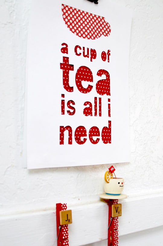 Cup of Tea Free Printable - Options