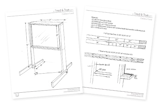 Outdoor Easel Tutorial & Plans: Download Plans