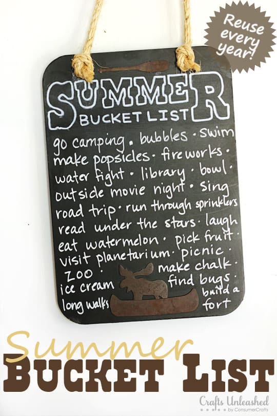 A Summer Bucket List you can use year after year!