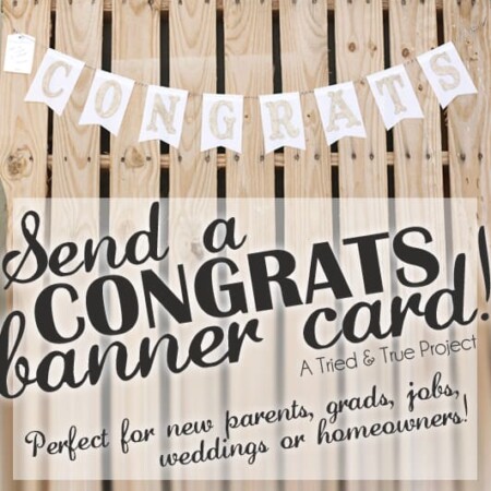 How to make a Congrats banner you can send in the mail!