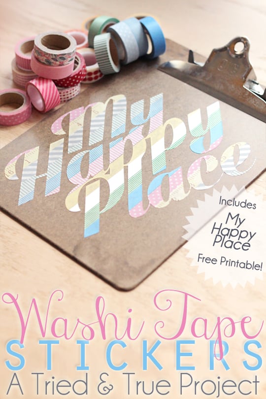Turn your beautiful washi tape into art with this free tutorial!