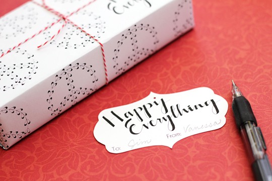 Happy Everything Gift Wrap and Tags Free Printables - Wrapping