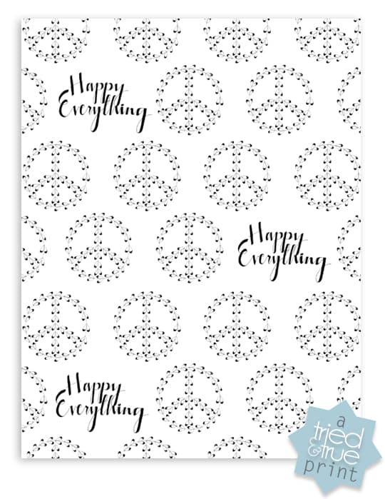 Happy Everything Gift Wrap and Tags Free Printables - Wrapping paper