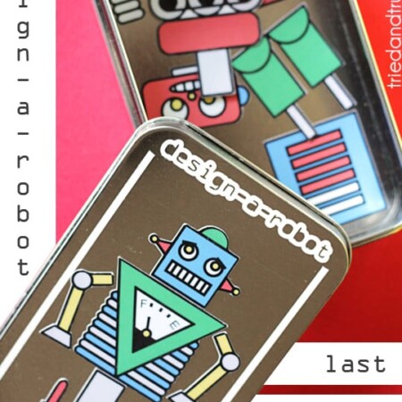 Use your Silhouette to make a last-minute Robot Tin Stocking Stuffer!