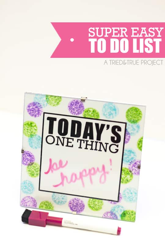 Super Easy To Do List - A Tried & True Project