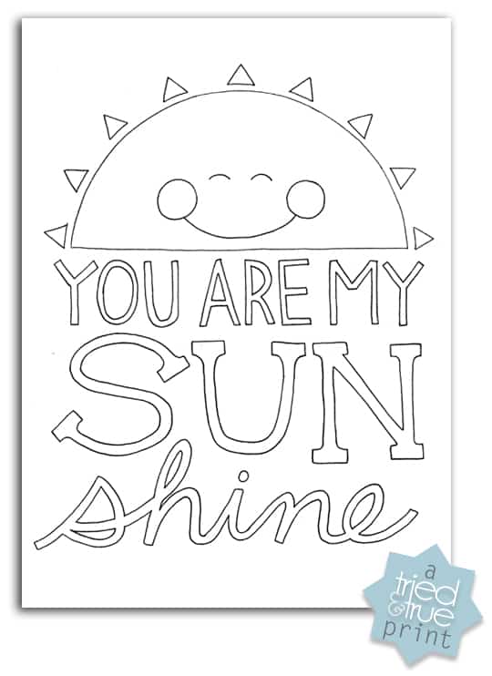 Sunshine Coloring Pages