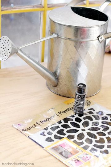 Decorated Spring Watering Can - Tried & True Creative