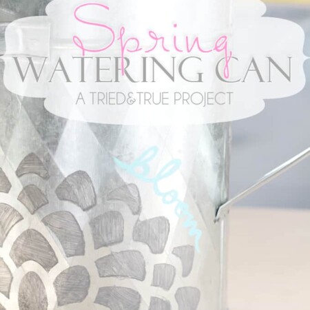 Decorated Spring Watering Can - A Tried & True Project