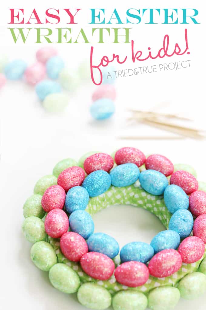 Easy Easter Egg Wreath for Kids - A Tried & True Project