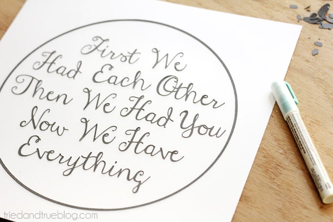 "Now We Have Everything" Nursery Art - Adhere