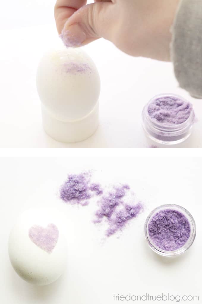 Decorating Easter Eggs with Flocking - Purple Heart