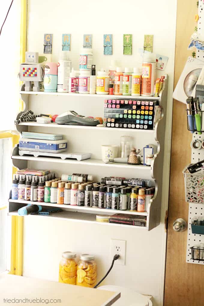 Tried & True's Teeny Tiny Craft Room Tour - Shelves