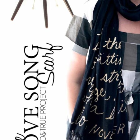 Love Song Bleached Scarf Tutorial - An easy way to add wording or images to a scarf!