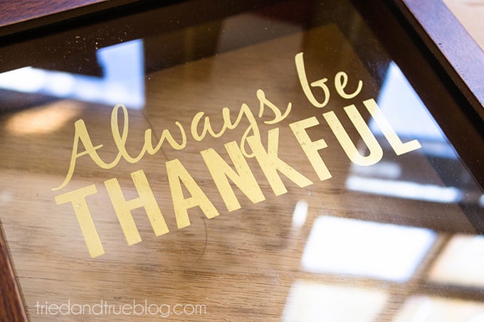 Always Be Thankful Gratitude Frame - Place