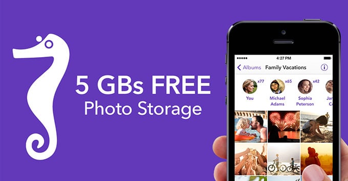How To Privately Share Photos - Seahorse Screen Capture - 5 GB Free