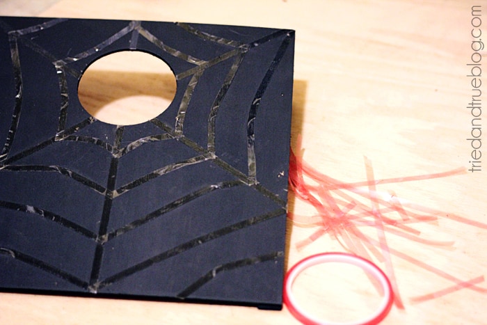 Corn Hole Halloween Party Game - Make Spider Web