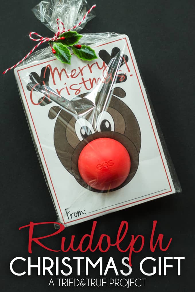 Rudolph Easy Christmas Gift: A super easy gift to give a friend or coworker. A perfect stocking stuffer!