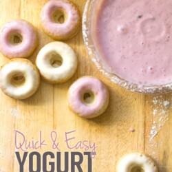 Quick and Easy Donut Yogurt Glaze - A healthier alternative to a pure sugar glaze!