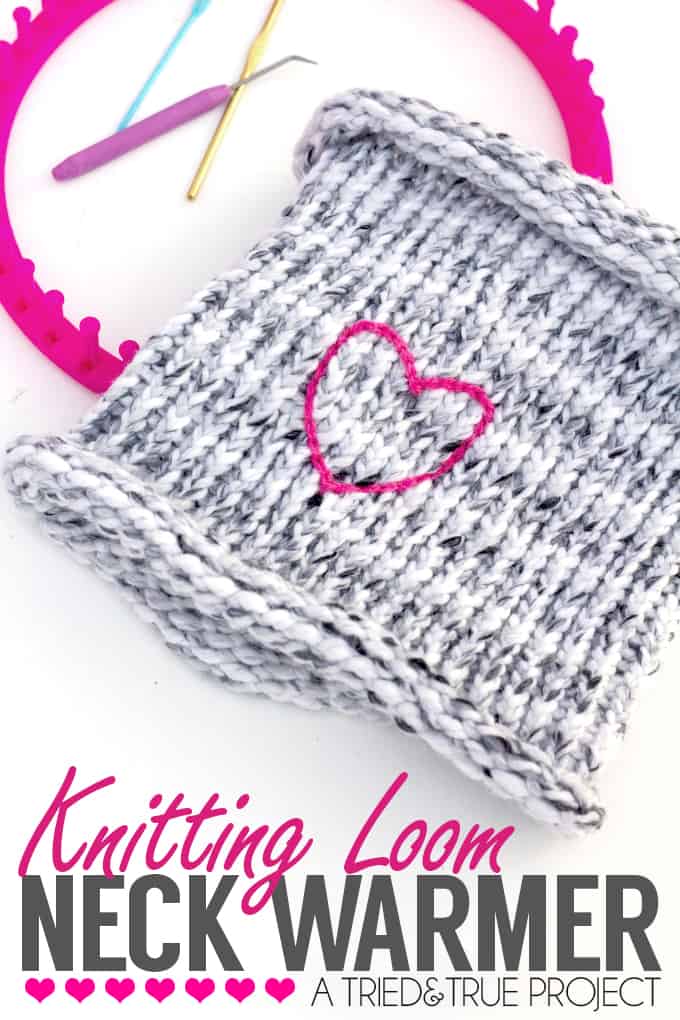 Don't know how to knit? No problem! Make this easy Knitting Loom Neck Warmer with absolutely no experience necessary. | triedandtrueblog.com