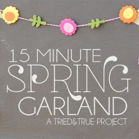 This 15 Minute Spring Garland is a breeze to put together and customize!