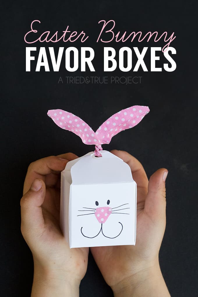 These last-minute Easter Bunny Favor Boxes are a breeze to put together and fun to fill! #HSNPartyPack