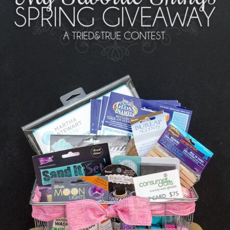 Enter the My Favorite Things Spring Giveaway from Tried & True to win a basket of fun crafty supplies as well as a $75 gift certificate to Consumer Crafts!