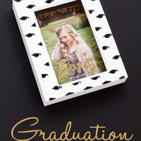 This Graduation Announcement Keepsake Box is the perfect practical give to make a graduate! Only requires a few supplies and it's super easy to customize!