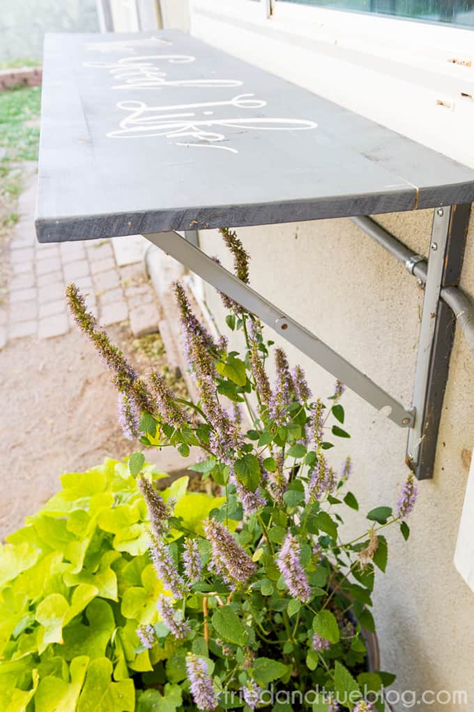 DIY Outdoor Folding Bar Shelf Tried True Creative