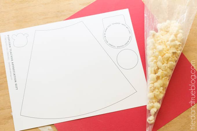 Popcorn Teacher Appreciation Gift - Materials