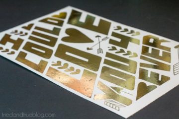 Adding Foil to Free Printables - Tried &amp; True Creative
