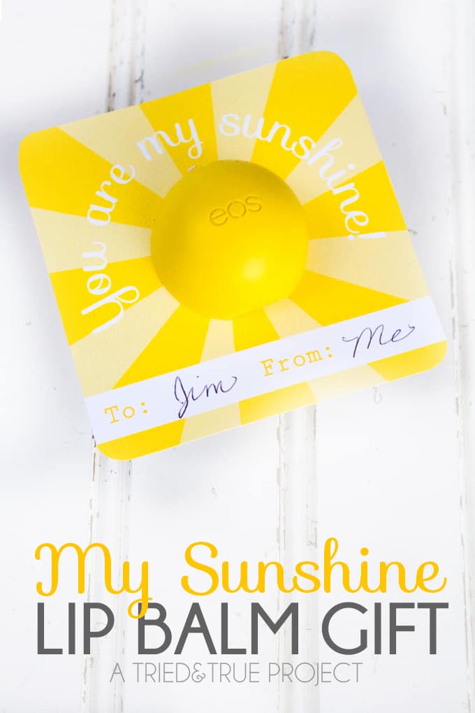 Give this My Sunshine Lip Balm Gift as an easy birthday or "just because" gift!