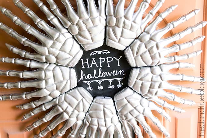 Skeleton Hands Halloween Wreath -