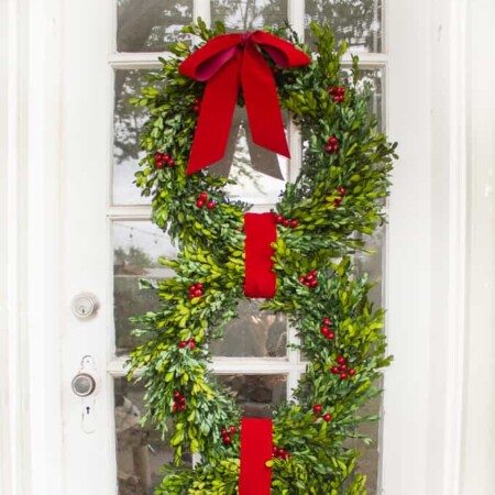 Make this Classic Christmas Wreath in just minutes! Perfect way to greet all your holiday guests!