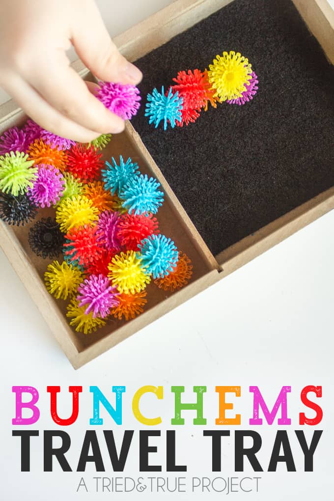 Make this super easy Bunchems Travel Tray in just minutes. Perfect for playing on the go!