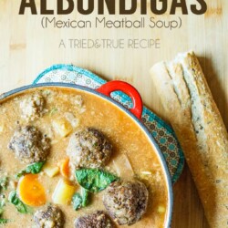 Albondigas (Mexican Meatball Soup) is easy to make and full of healthy ingredients!