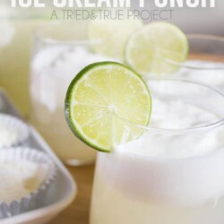 This Brazilian Lemonade Ice Cream Punch is crazy easy to make and delicious on a hot day!