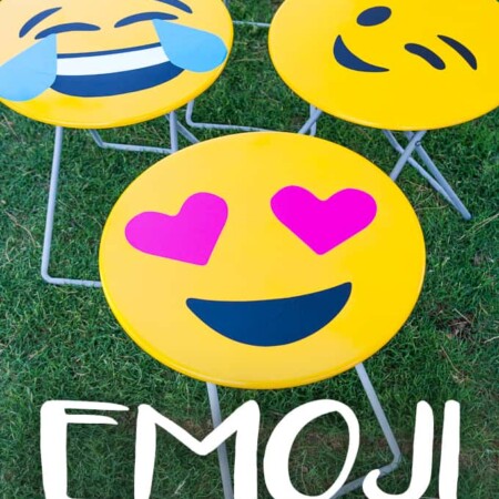 These Emoji Folding Tables are super easy to make with the included free files!