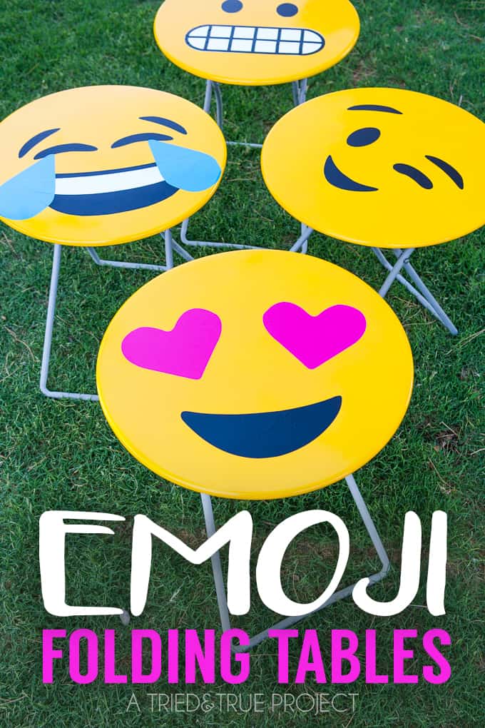 These Emoji Folding Tables are super easy to make with the included free files!