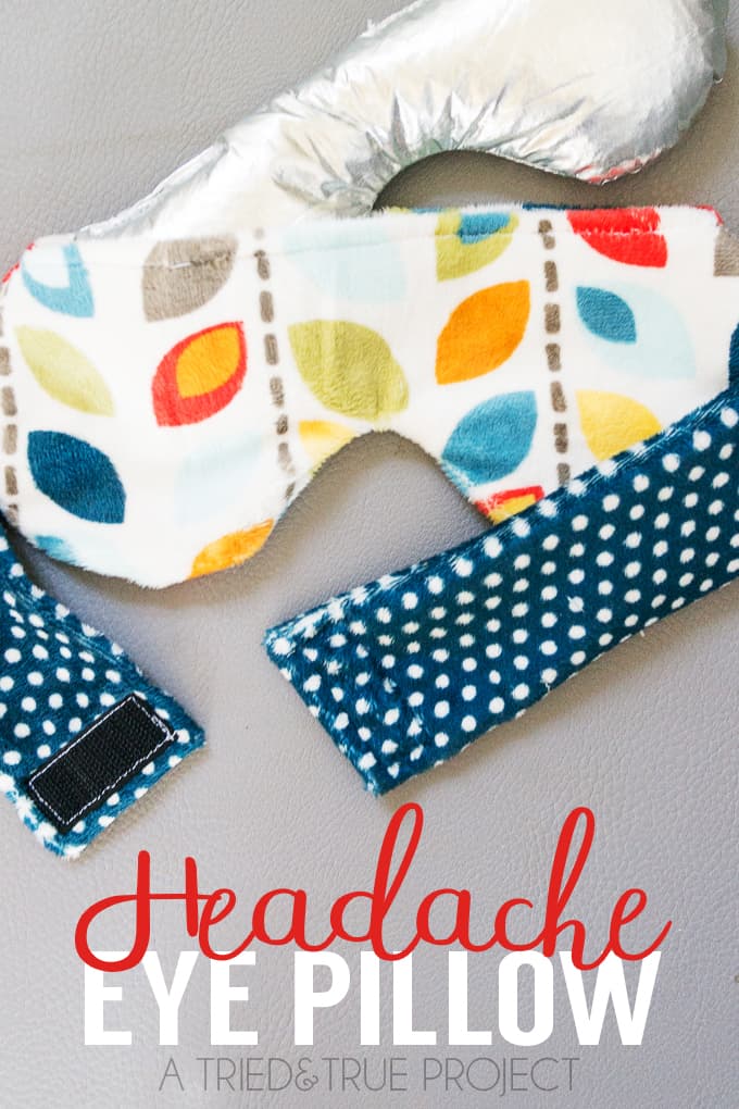 Use the free pattern to make this Weighted Headache Eye Pillow for instant relief! 