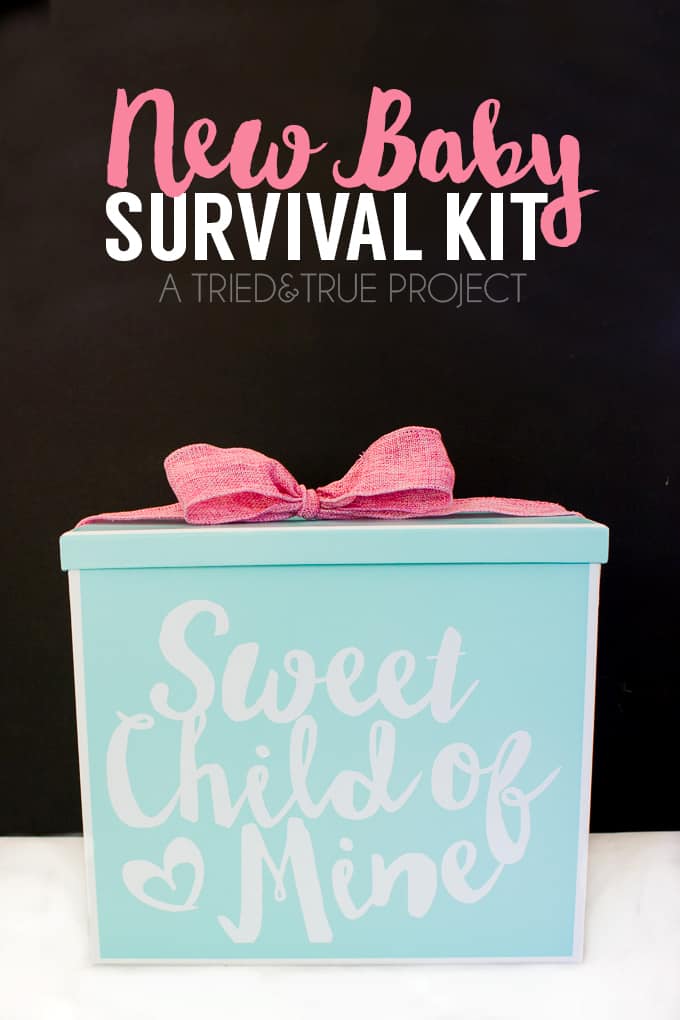 Need a practical and cute gift to welcome a new baby? This New Baby Survival Kit can be customized to fit any need!