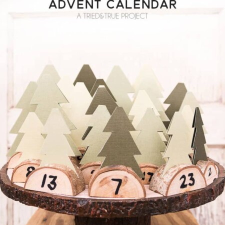 Make this easy Christmas Tree Advent Calendar with only a couple supplies!