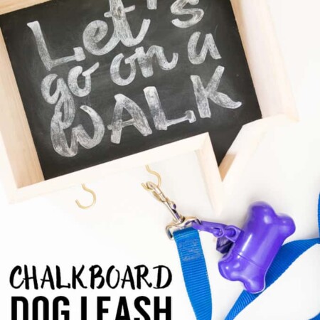 Make this adorable Faux Chalkboard Dog Leash Holder for your best friend!