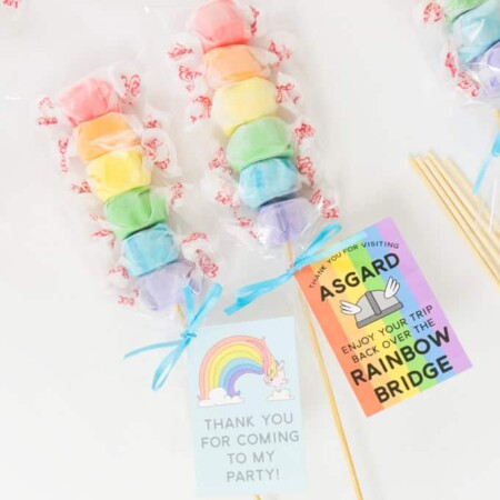 Rainbow Taffy Party Favors